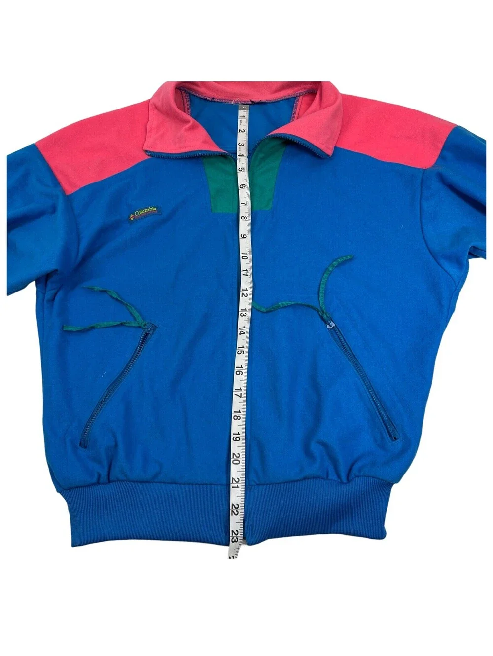 Vintage Columbia Multicolor Fleece Full Zip Jacket Women Size Small
